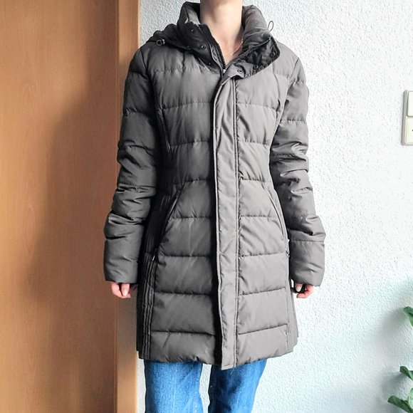 Fuchs & Schmitt Women's Brown Hooded Original Feather Down Quilted Parka Coat M - Picture 5 of 16
